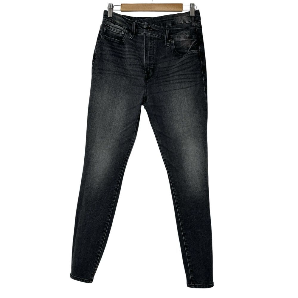 Good American Jeans Women 10/30 High Rise Black  Stretch Skinny Modern Classic